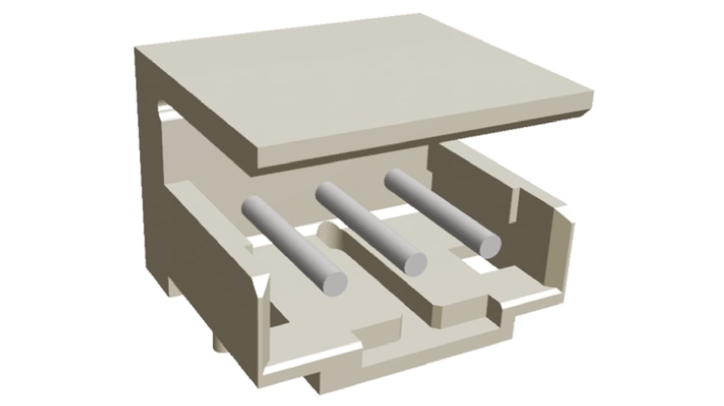 TE Connectivity 292250 Series Right Angle Through Hole PCB Header, 3 Contact(s), 2mm Pitch, 1 Row(s)