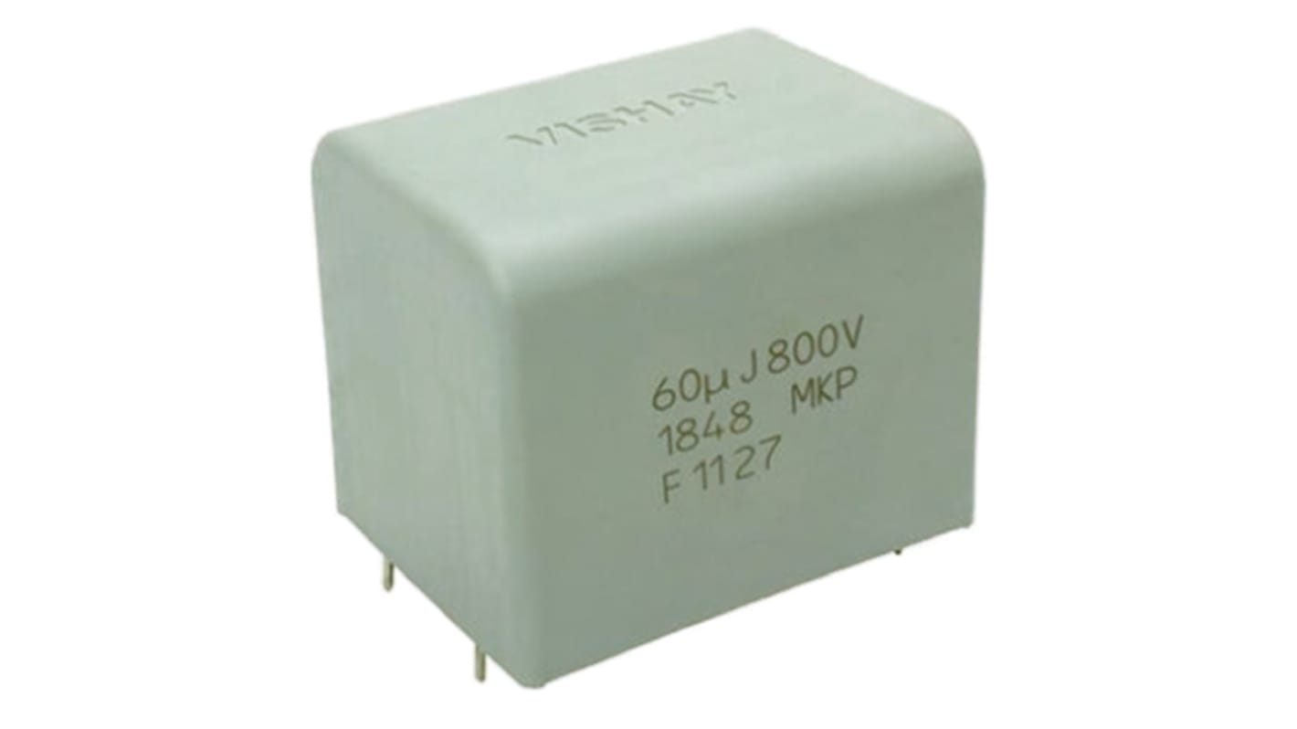 Vishay MKP1848 Polypropylene Film Capacitor, 900V dc, ±5%, 12μF, Through Hole