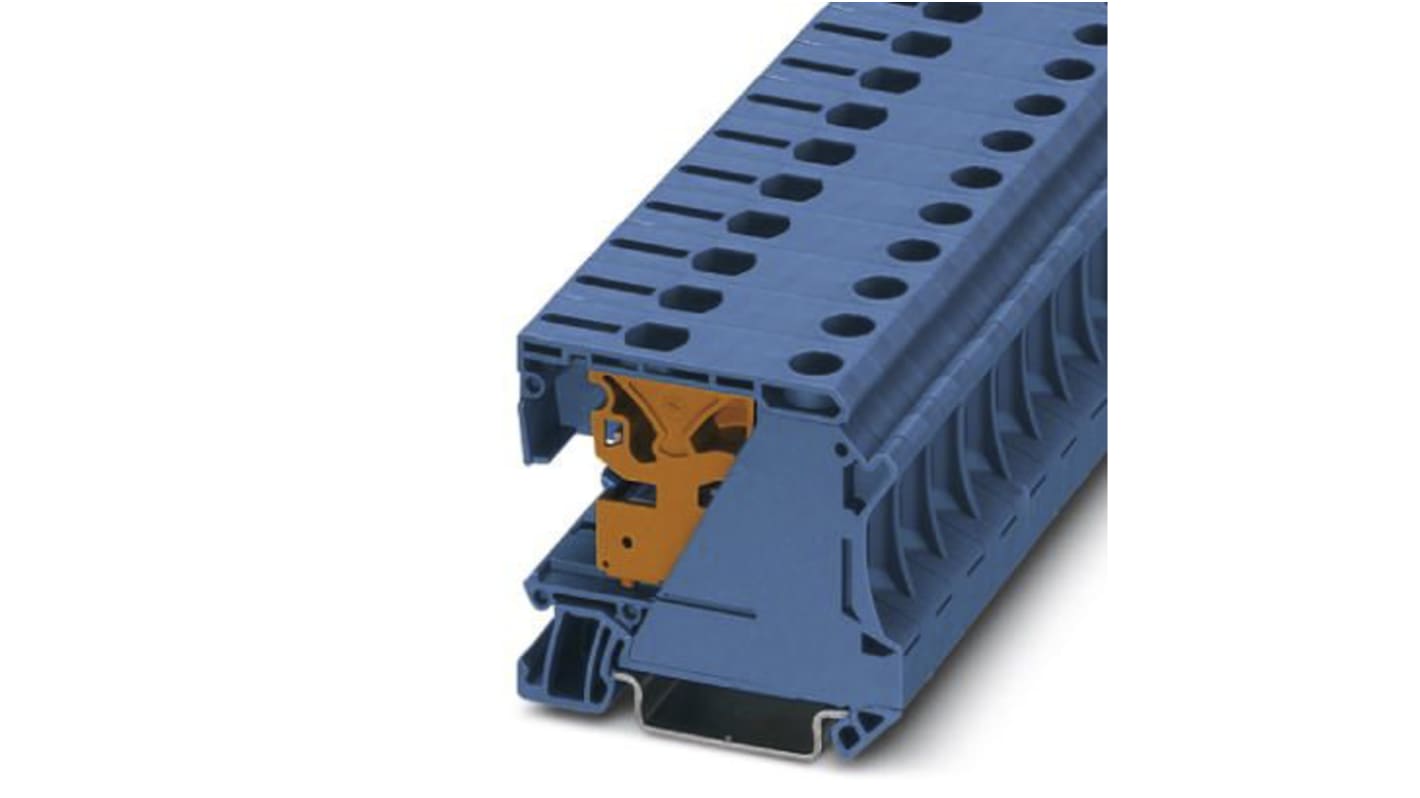 Phoenix Contact UTN 16 Series Blue Disconnect Terminal Block, 6 → 25mm², Single-Level, Screw Termination