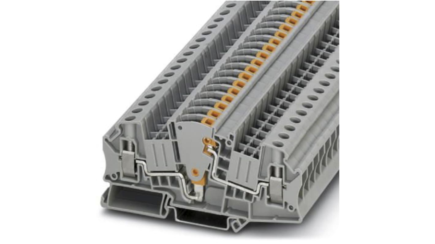 Phoenix Contact UTME 6 Series Grey Test Disconnect Terminal Block, 0.2 → 10mm², Single-Level, Screw Termination