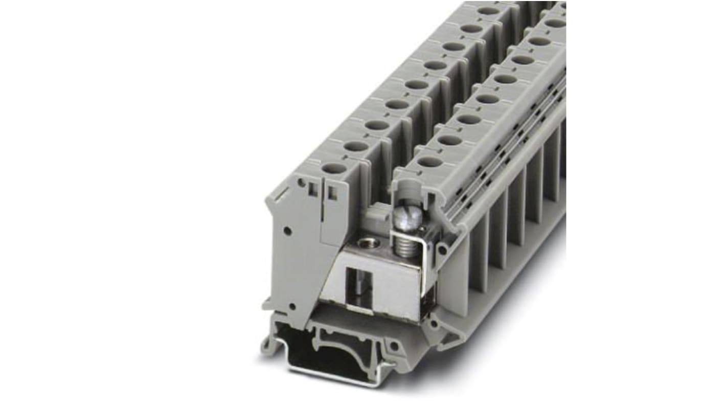 Phoenix Contact UTI 35 Series Grey DIN Rail Terminal Block, 0.75 → 35mm², Single-Level, Screw Termination