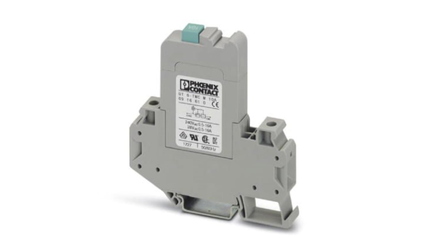 Phoenix Contact CLIPLINE Thermal Circuit Breaker - UT 6-TMC  Single Pole 250V Voltage Rating DIN Rail Mount, 10A