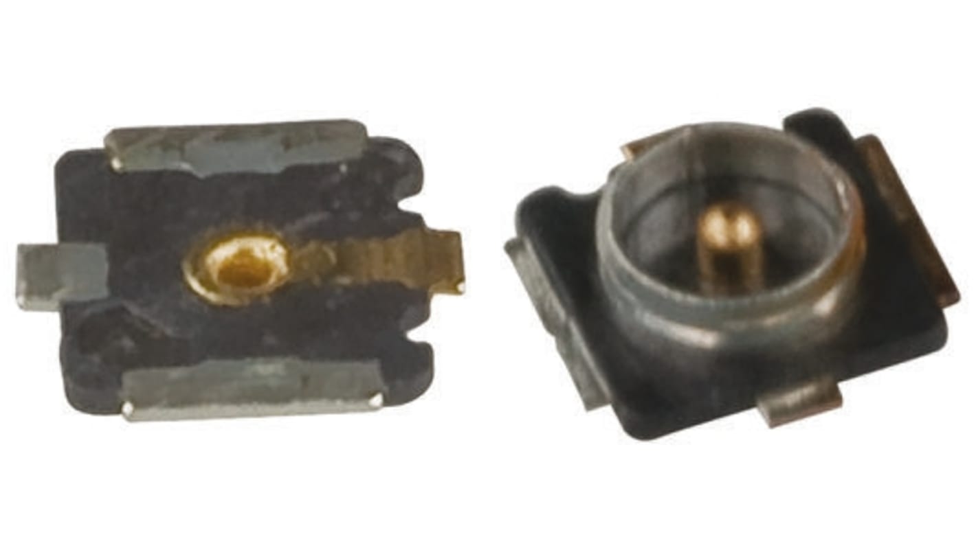 Hirose, Plug Surface Mount Miniature Coaxial Connector, Solder Termination, Straight Body
