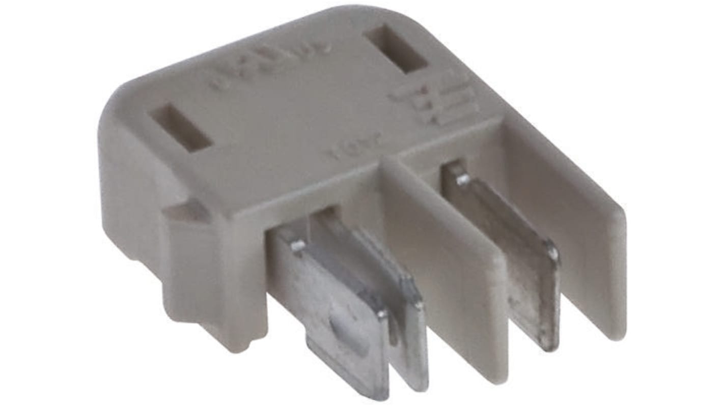 TE Connectivity Hermaphroditic Series Right Angle Surface Mount Lighting Connectors, 2 Contact(s), 4mm Pitch, 1 Row(s)
