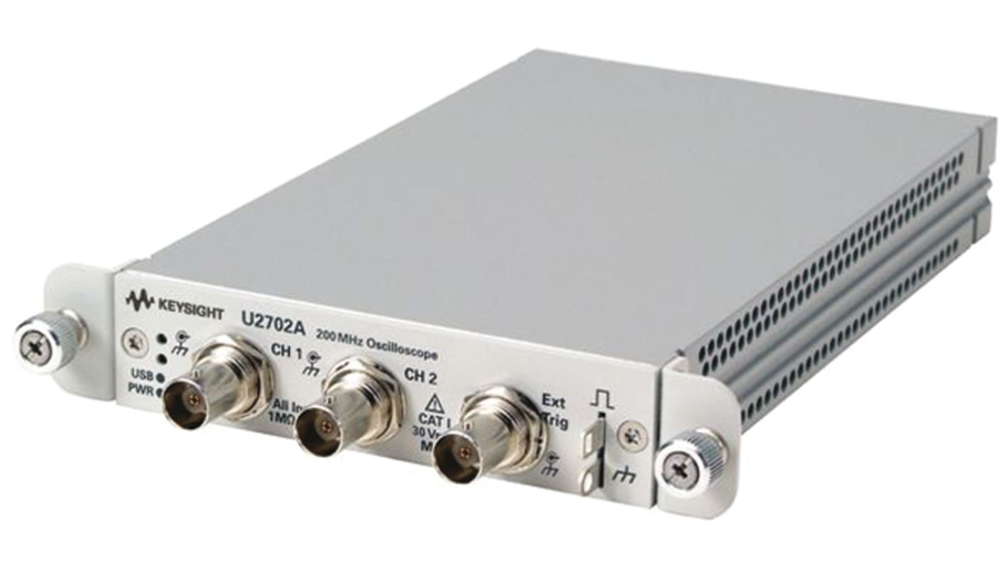 Keysight Technologies Oszcilloszkóp, U1600 sorozatú, U2702A, PC-alapú, 200MHz USB, 2 analóg cs.