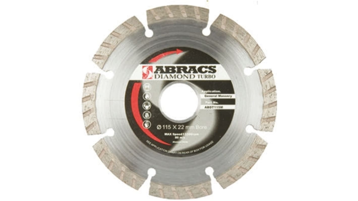 RS PRO 115mm Diamond Tipped Circular Saw Blade, 22mm Arbor