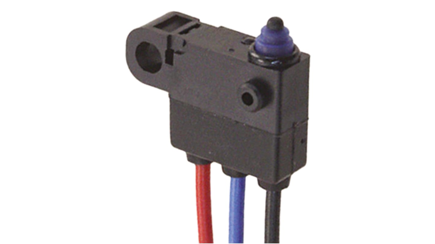 Microinterruttore, Omron, SPDT, 2 A a 12 V c.c., IP67, pre-cablato