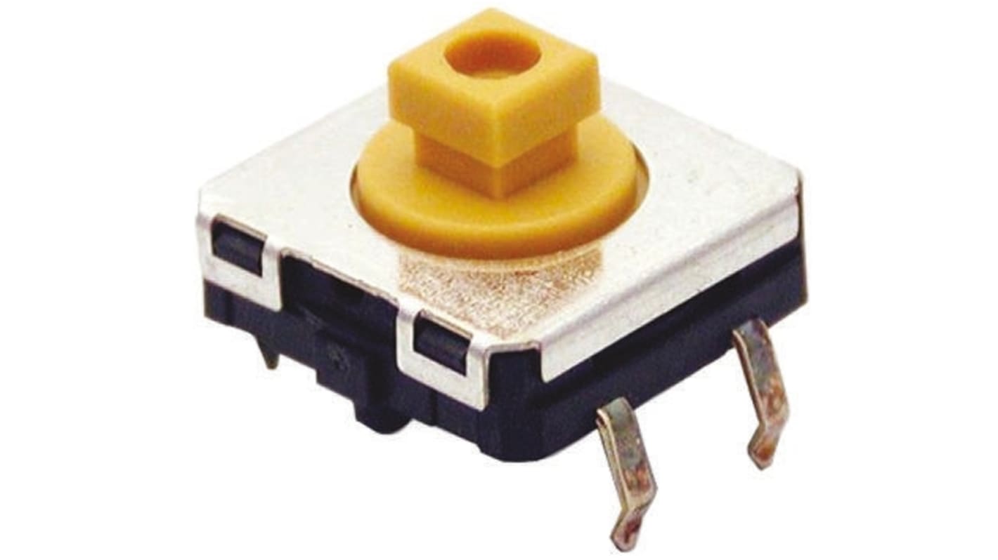 IP67 White Plunger Tactile Switch, SPST 50 mA @ 24 V dc 3mm