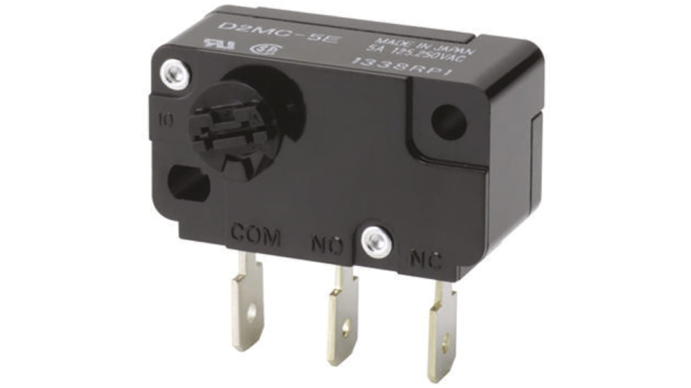 Microinterruttore, Omron, SPDT, 5 A a 250 V c.a., IP40, con linguetta