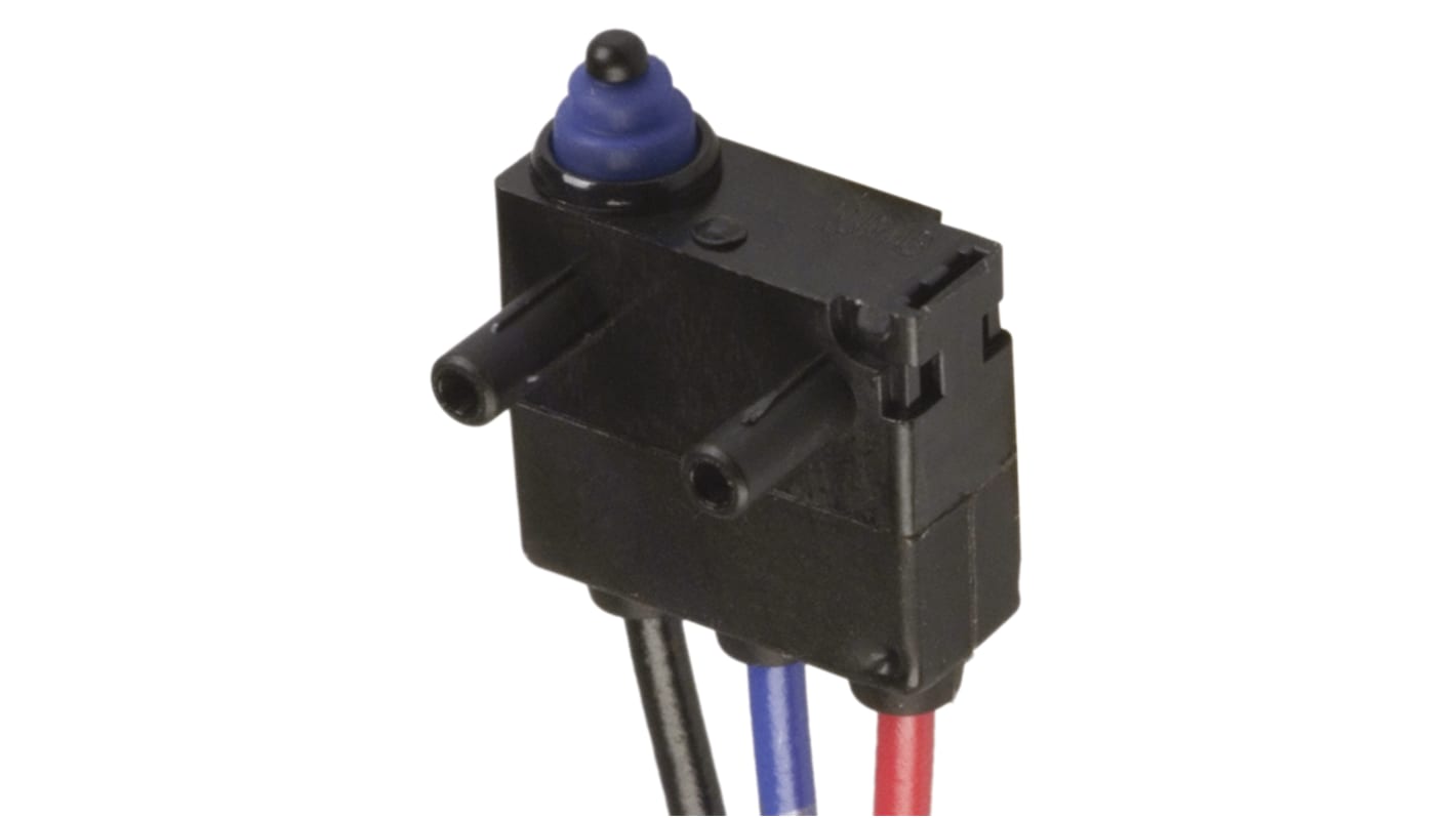 Microinterruttore, Omron, SPDT, 2 A a 12 V c.c., IP67, Foro passante