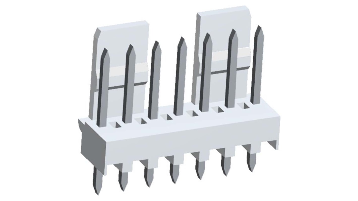 Molex Mini-Latch Series Straight Through Hole Pin Header, 7 Contact(s), 2.5mm Pitch, 1 Row(s), Unshrouded