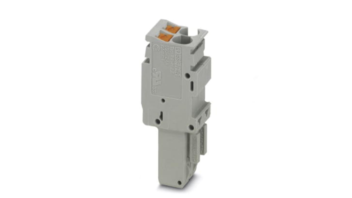 Phoenix Contact 2 Way Pluggable Terminal Block, Plug, Push In Termination