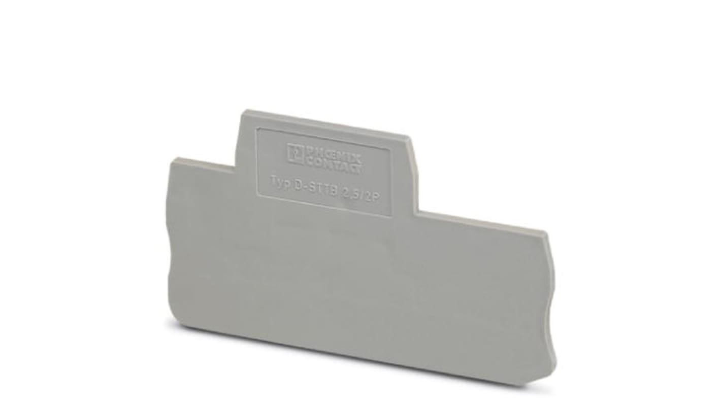 Phoenix Contact D-STTB 2.5/ 2P Series End Cover for Use with DIN Rail Terminal Blocks