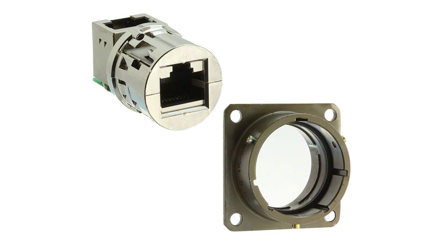 Amphenol Socapex RJF Series Female RJ45 Connector, Panel Mount, Cat5e