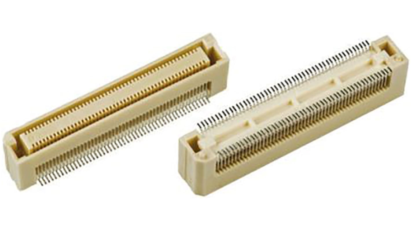 Hirose FunctionMAX FX8C Series Straight Surface Mount PCB Socket, 60-Contact, 2-Row, 0.6mm Pitch, Solder Termination
