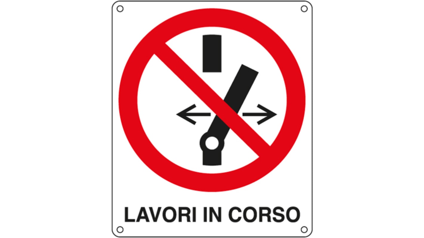 Cartello "Lavori In Corso", in Italiano