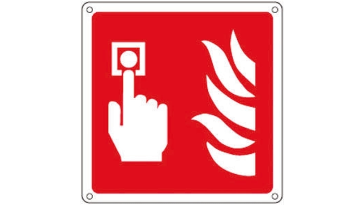 Segnale di sicurezza antincendio Cartelli Segnalatori "Allarme Antincendio, 250 mm x 250mm
