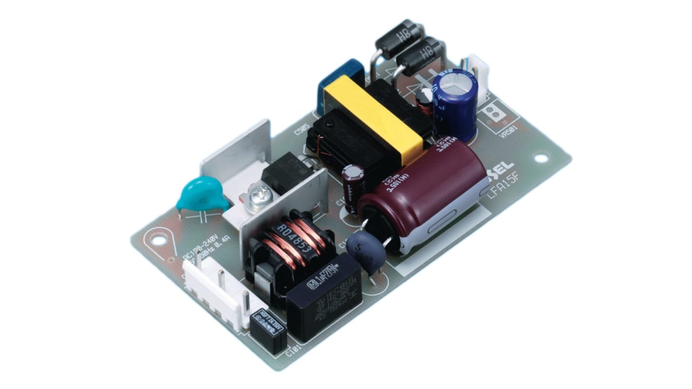 Cosel Switching Power Supply, LFA15F-5, 5V dc, 3A, 15W, 1 Output, 85 → 264V ac Input Voltage