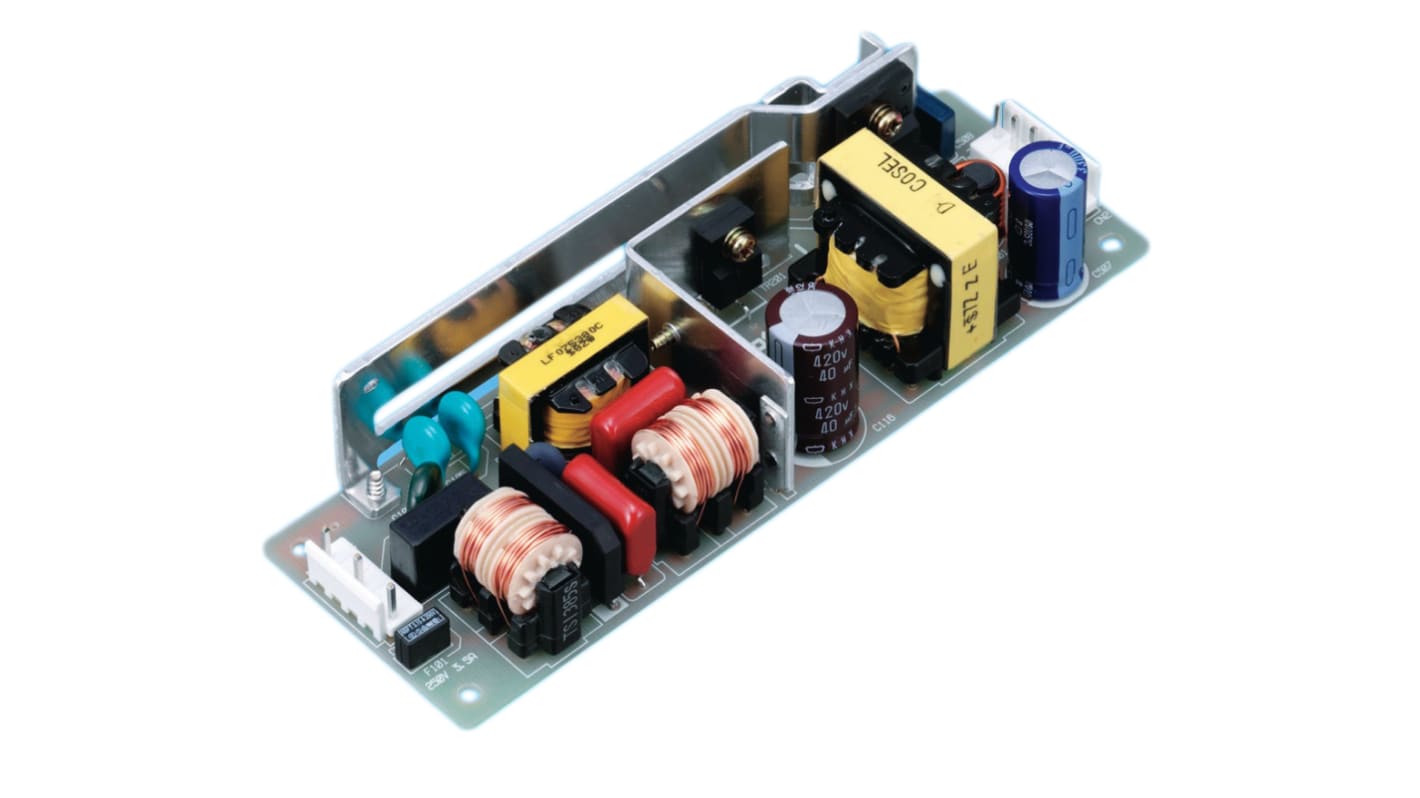 Cosel Switching Power Supply, LFA75F-3R3-Y, 3.3V dc, 15A, 49.5W, 1 Output, 85 → 264V ac Input Voltage