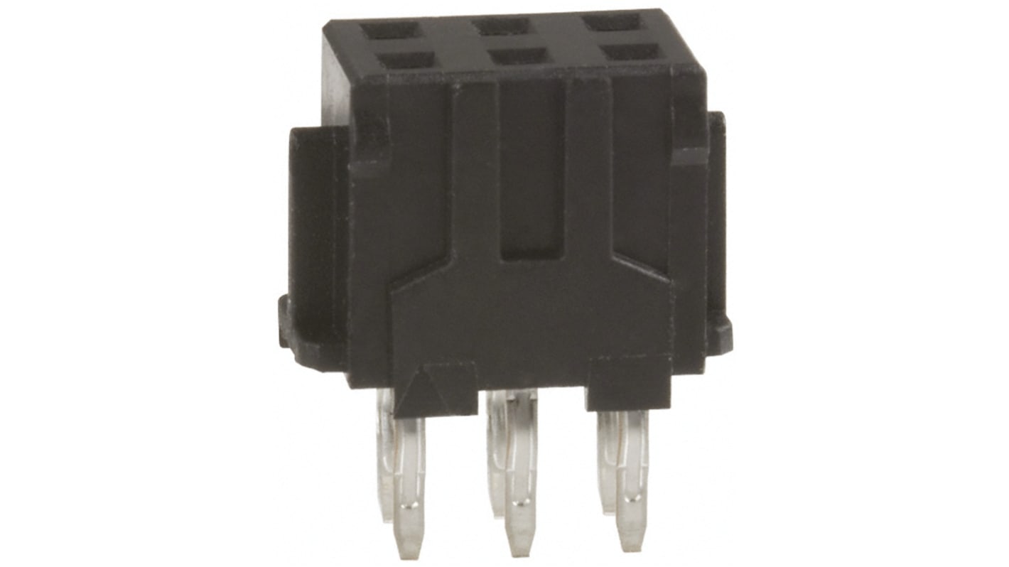 Conector hembra para PCB Hirose serie DF11, de 6 vías en 2 filas, paso 2.0mm, 2.0A, Montaje en orificio pasante, para