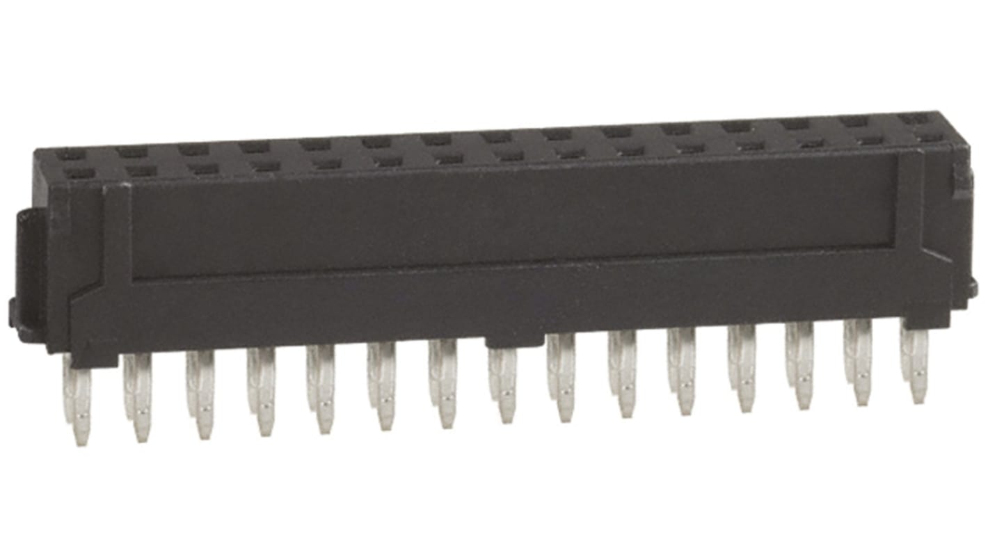 Conector hembra para PCB Hirose serie DF11, de 30 vías en 2 filas, paso 2mm, 12A, Montaje en orificio pasante, para