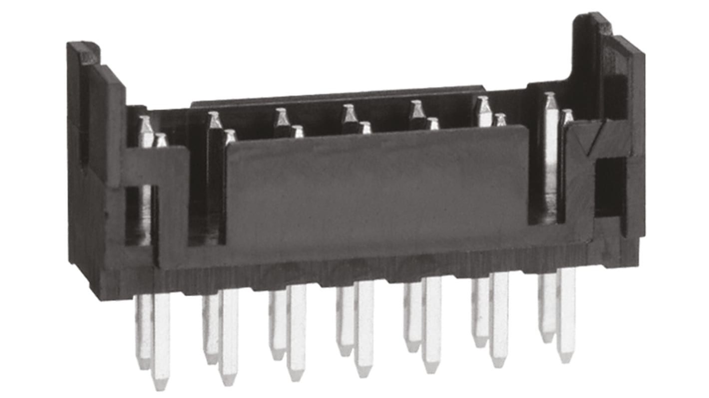 Hirose DF11 Series Straight Through Hole PCB Header, 14 Contact(s), 2.0mm Pitch, 2 Row(s), Shrouded