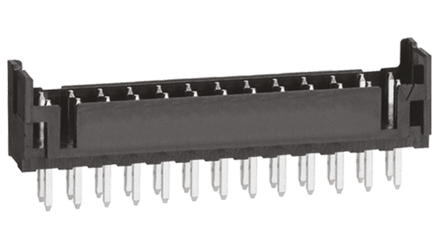 Hirose DF11 Series Straight Through Hole PCB Header, 26 Contact(s), 2.0mm Pitch, 2 Row(s), Shrouded