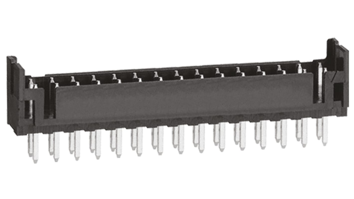 Hirose DF11 Series Straight Through Hole PCB Header, 30 Contact(s), 2.0mm Pitch, 2 Row(s), Shrouded