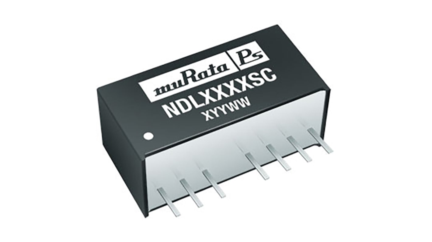 Murata Power Solutions NDL DC-DC Converter, 5V dc/ 400mA Output, 18 → 36 V dc Input, 2W, Through Hole, +85°C Max