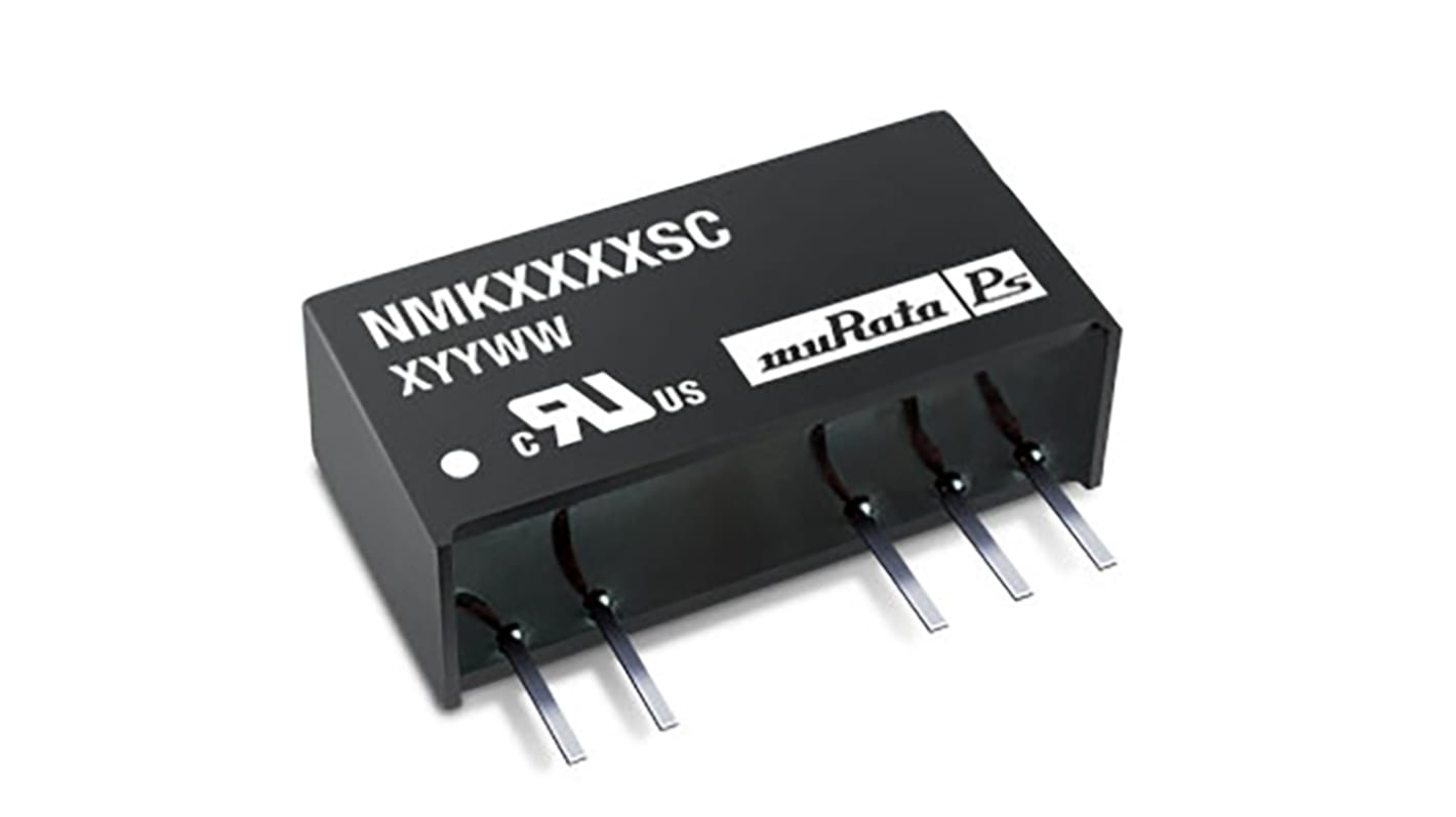 Murata Power Solutions NMK DC-DC Converter, ±12V dc/ ±83mA Output, 4.5 → 5.5 V dc Input, 2W, Through Hole, +85°C