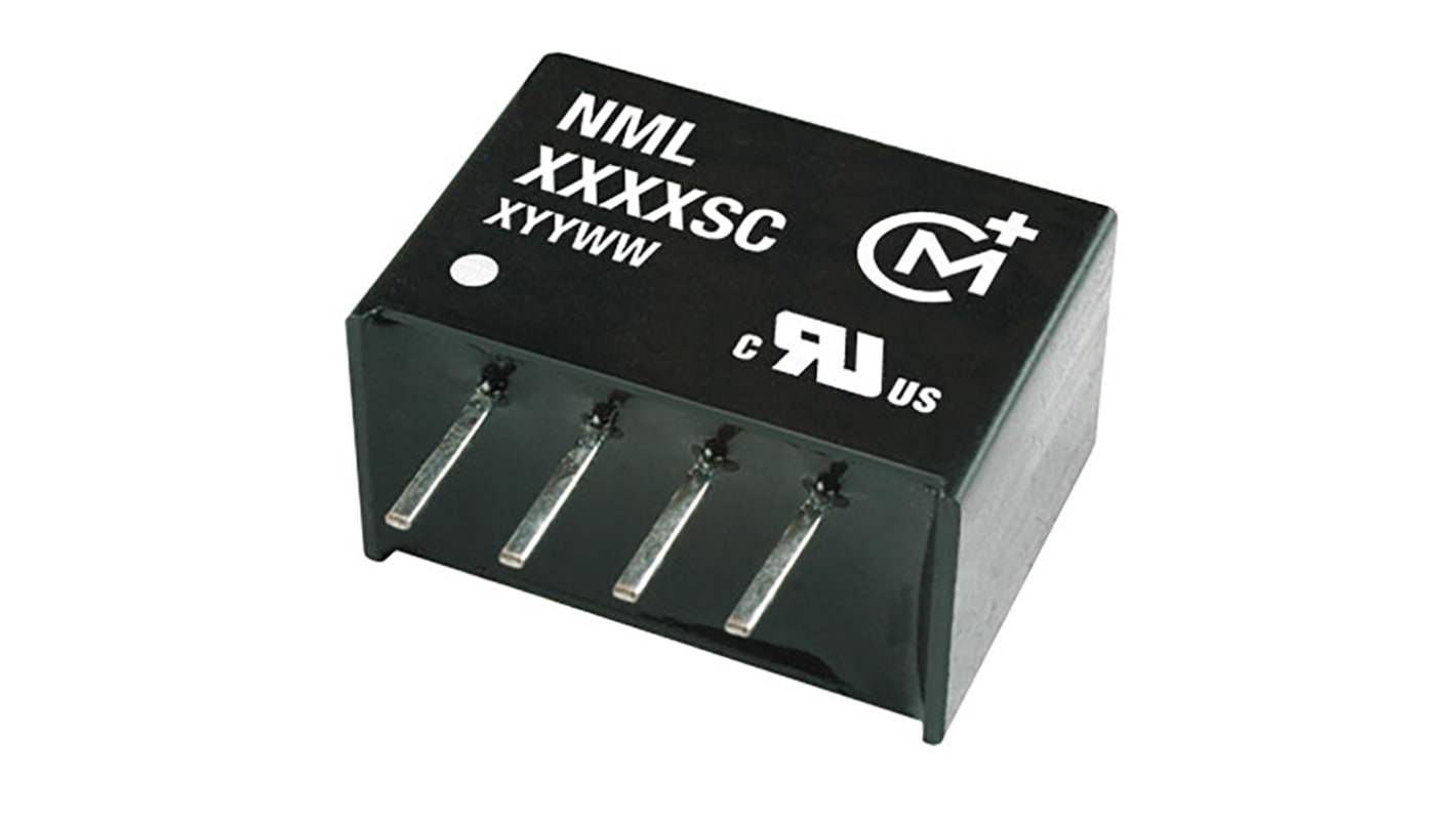 Murata Power Solutions DC-DCコンバータ Vout：12V dc 4.5 → 5.5 V dc, 2W, NML0512SC