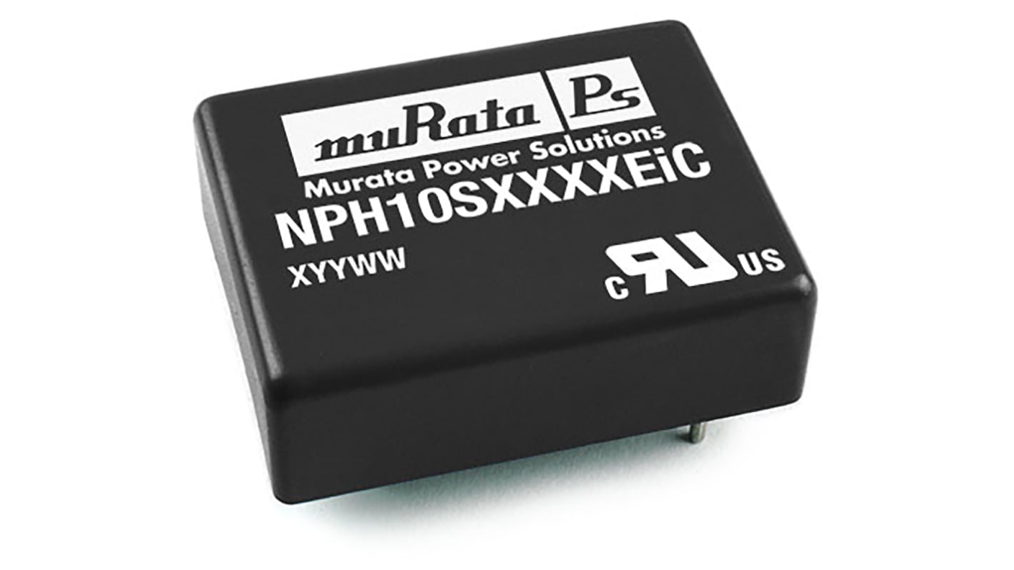 Murata Power Solutions NPH10S DC-DC Converter, 5V dc/ 1.96A Output, 18 → 36 V dc Input, 10W, Through Hole,