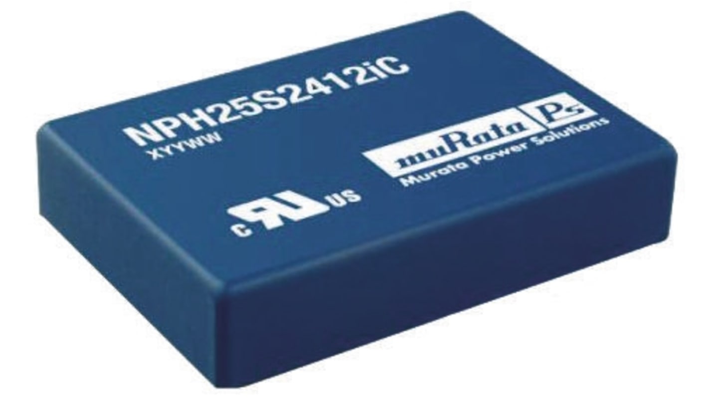 Murata Power Solutions NPH25S DC-DC Converter, 12V dc/ 2.1A Output, 18 → 36 V dc Input, 25W, Through Hole,