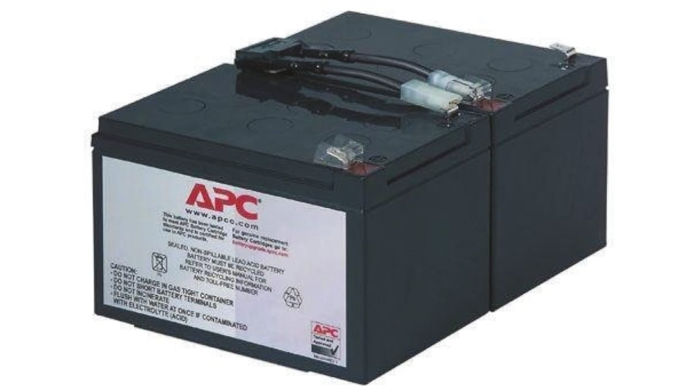 Cartucho de batería de recambio UPS APC RBC6 para usar con SAI