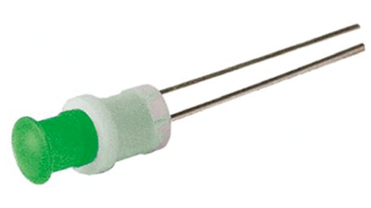 Oxley Green Panel Mount Indicator, 3.6V, 5mm Mounting Hole Size, Lead Wires Termination, IP66