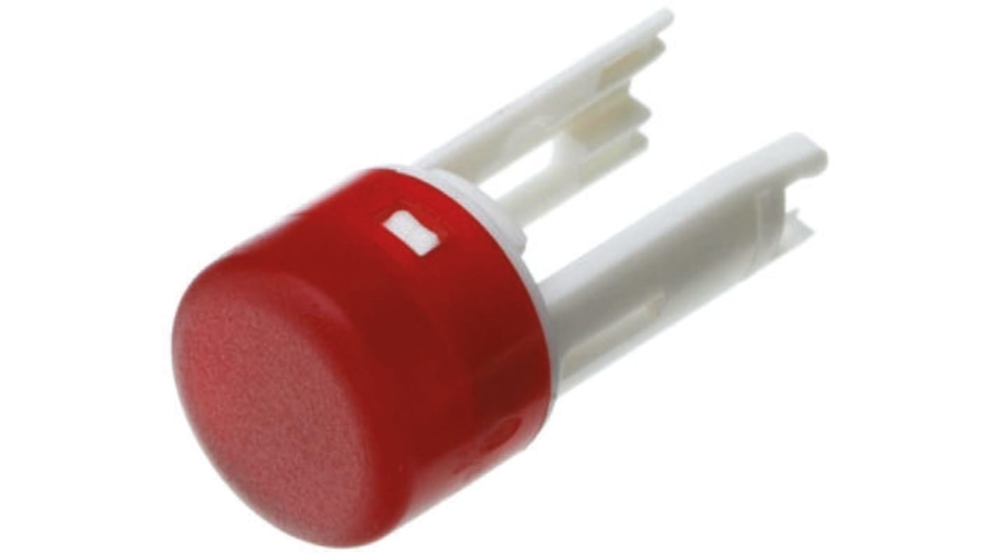Lente indicadora de botón pulsador Rojo Redondo para uso con 18 Series