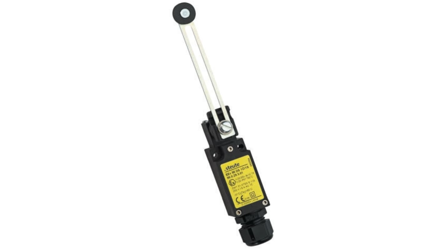 Steute Lever Limit Switch, 2NC, IP67, Thermoplastic Housing, 250V ac Max, 6A Max