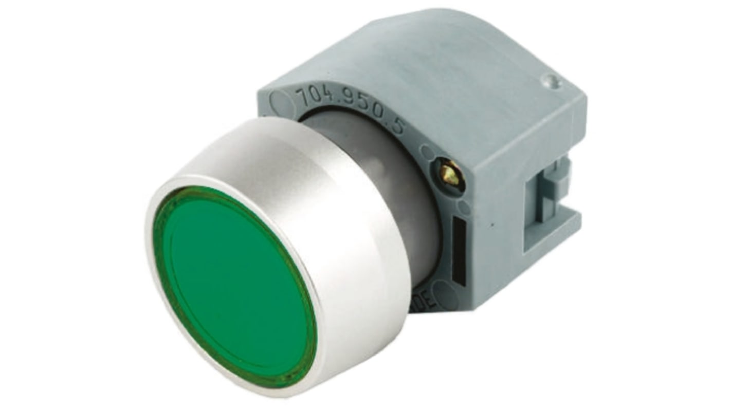 EAO Green Momentary Push Button Head