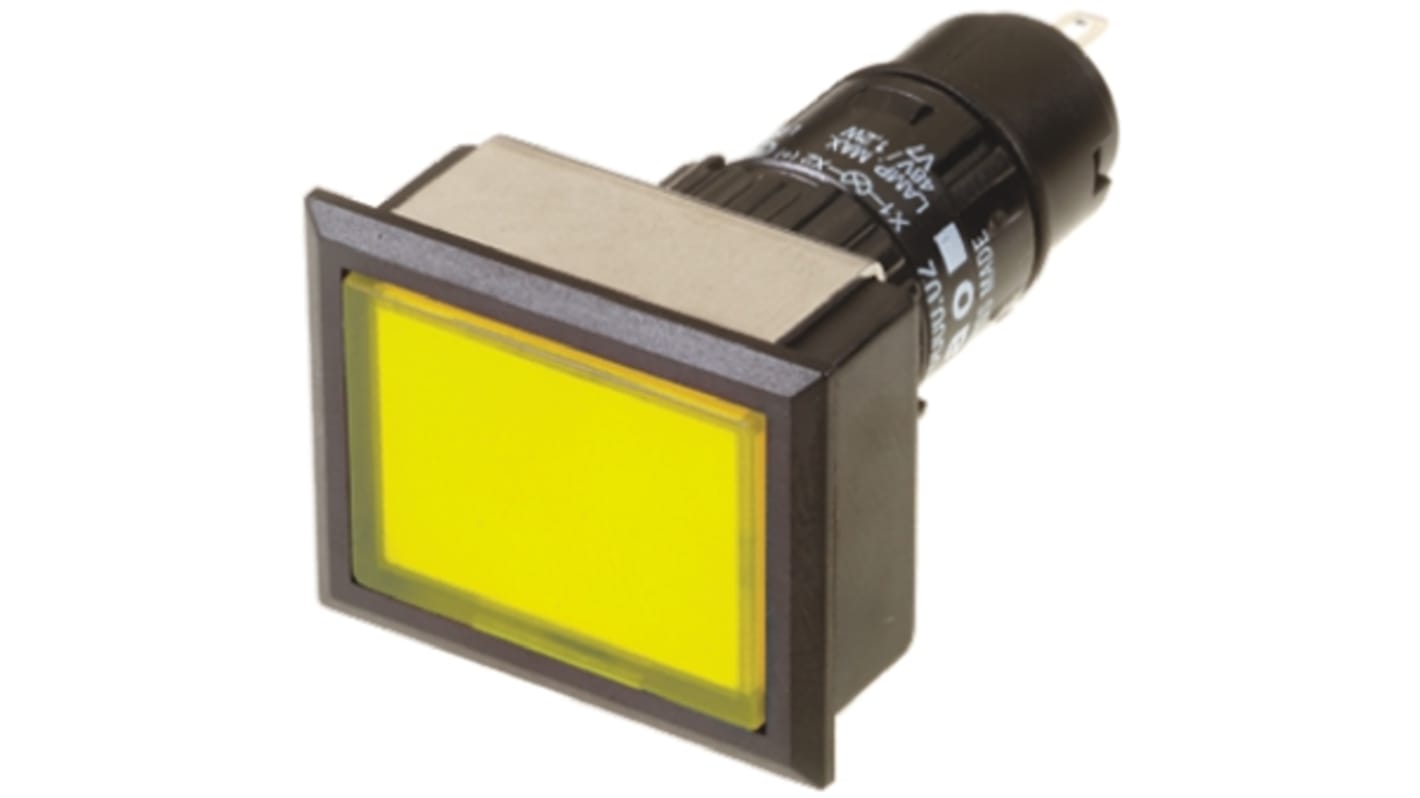 EAO Yellow Illuminated Latching Push Button Head, IP65