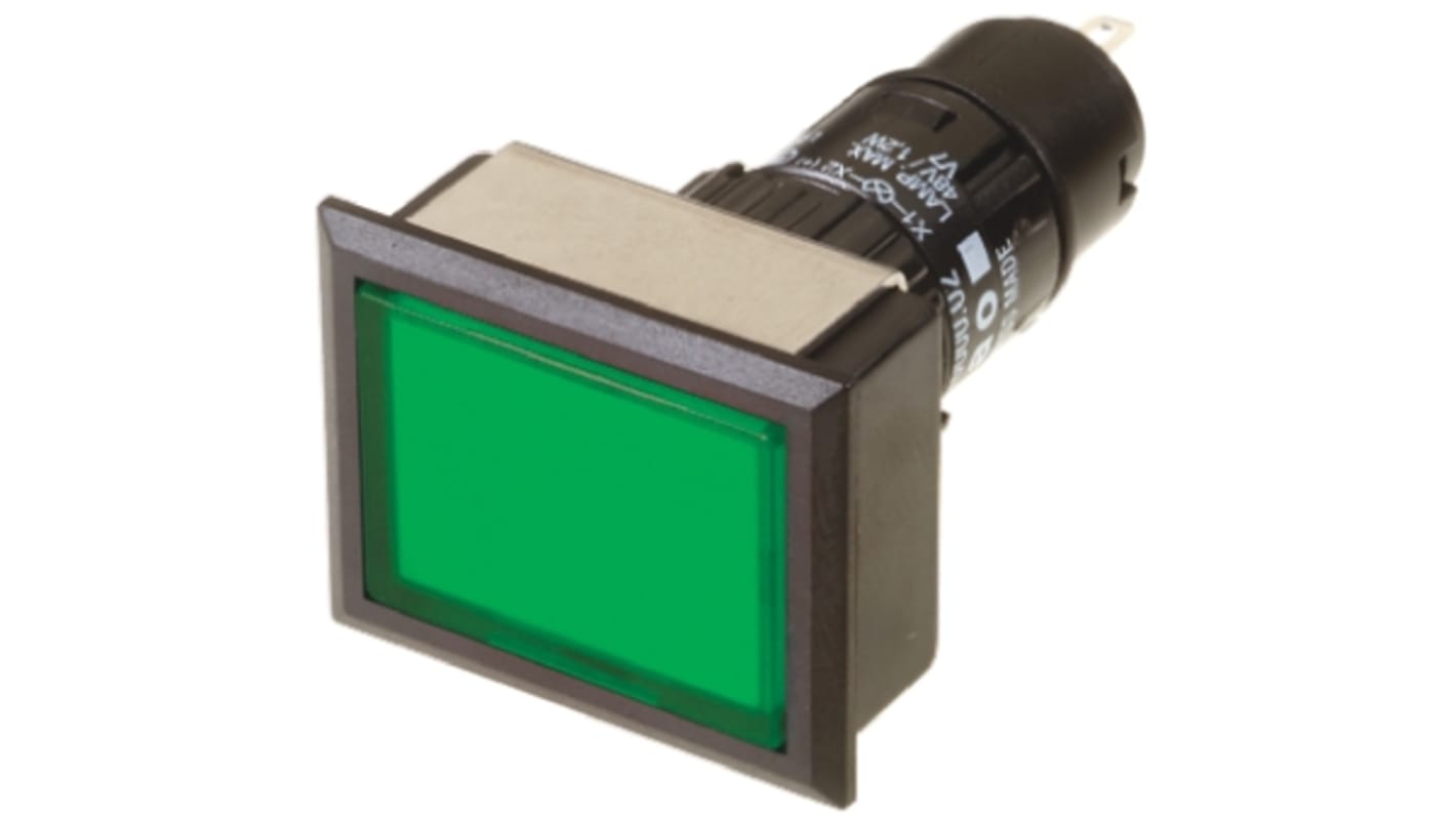 EAO Illuminated Push Button Switch, Latching, PCB, Green LED, 250V ac, IP65