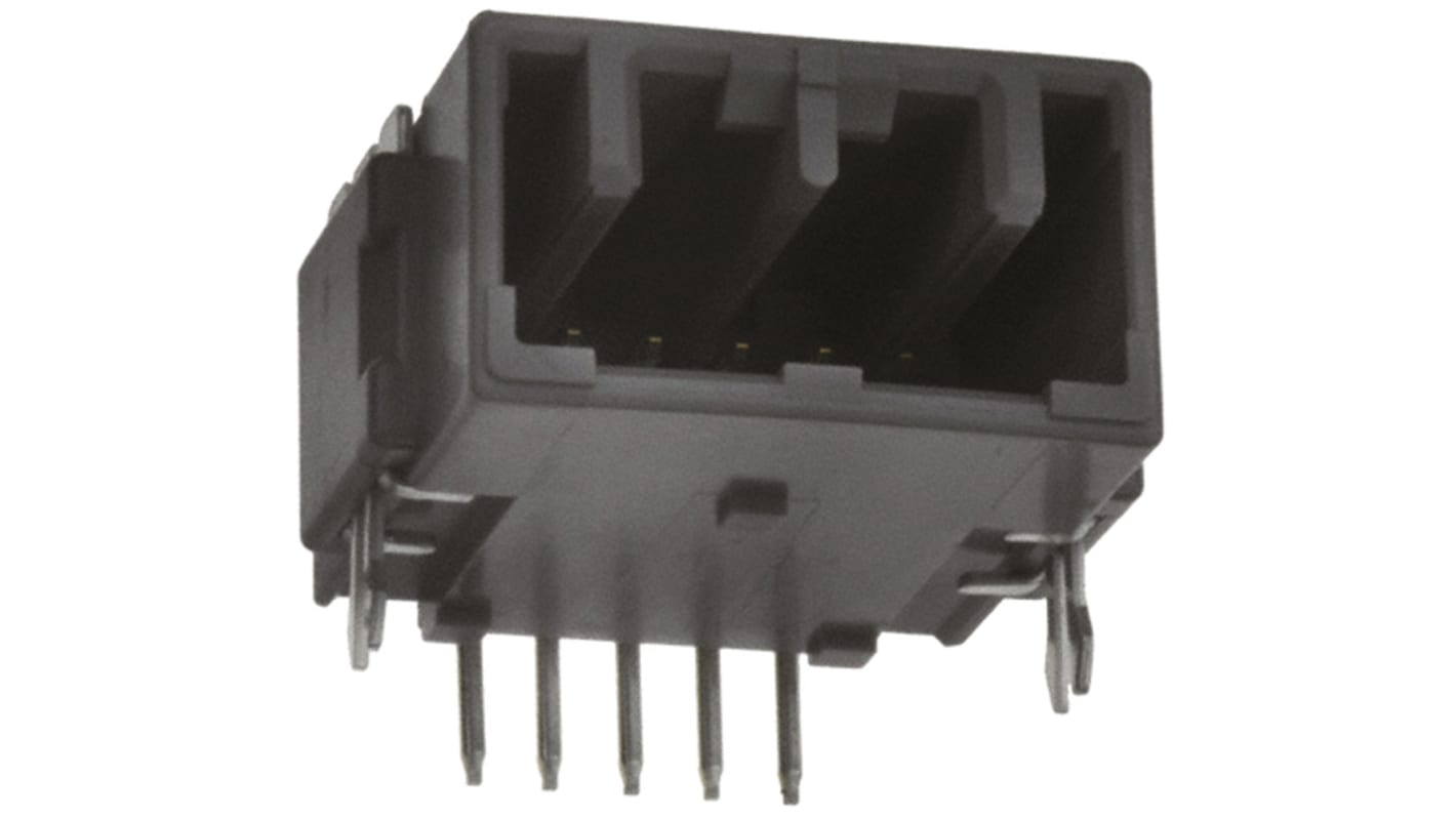 JAE MX34 Series Right Angle Through Hole PCB Header, 5 Contact(s), 2.2mm Pitch, 1 Row(s), Shrouded