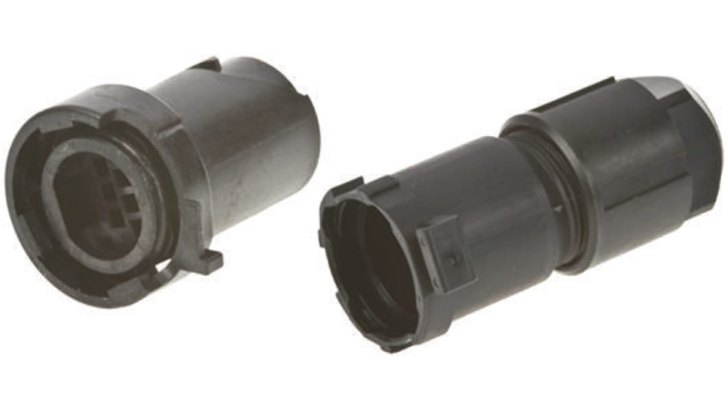 Conector circular JAE hembra serie JN1 de 10 vías macho, montaje aéreo, IP67