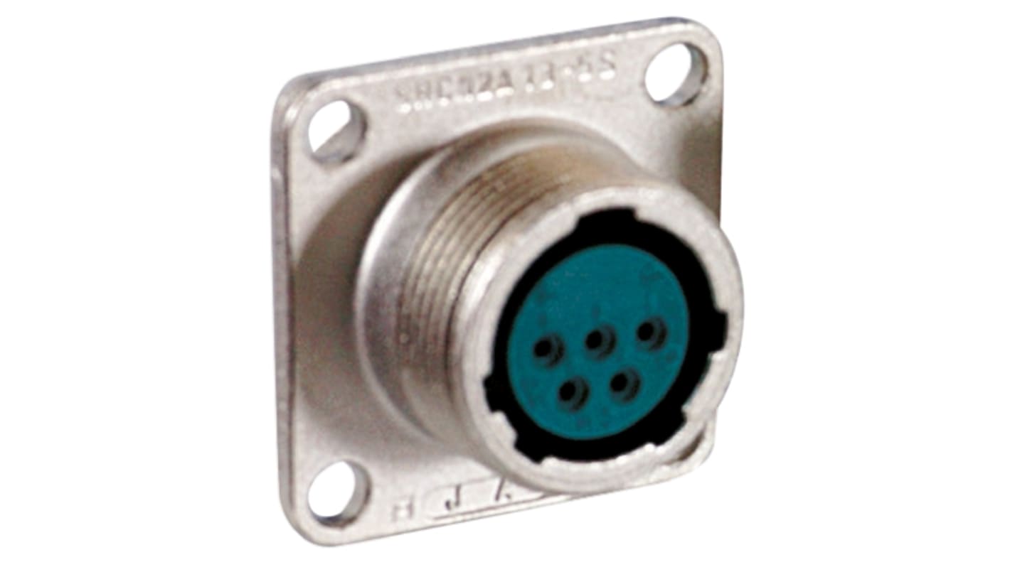 JAE Circular Connector, 7 Contacts, Panel Mount, Miniature Connector, Socket, Female, SRCN Series