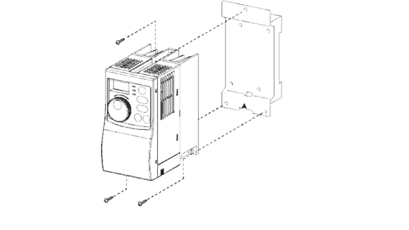 FR-UDA01 | Mitsubishi Mounting Kit for Use with FR-S500 Series, 136.7mm ...