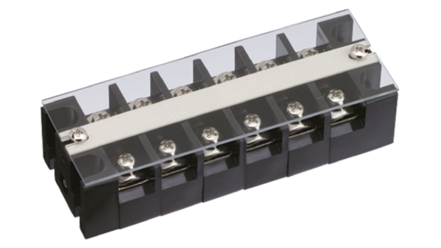 Sato Parts Non-Fused Terminal Block, 6-Way, 30A, Screw Down Termination