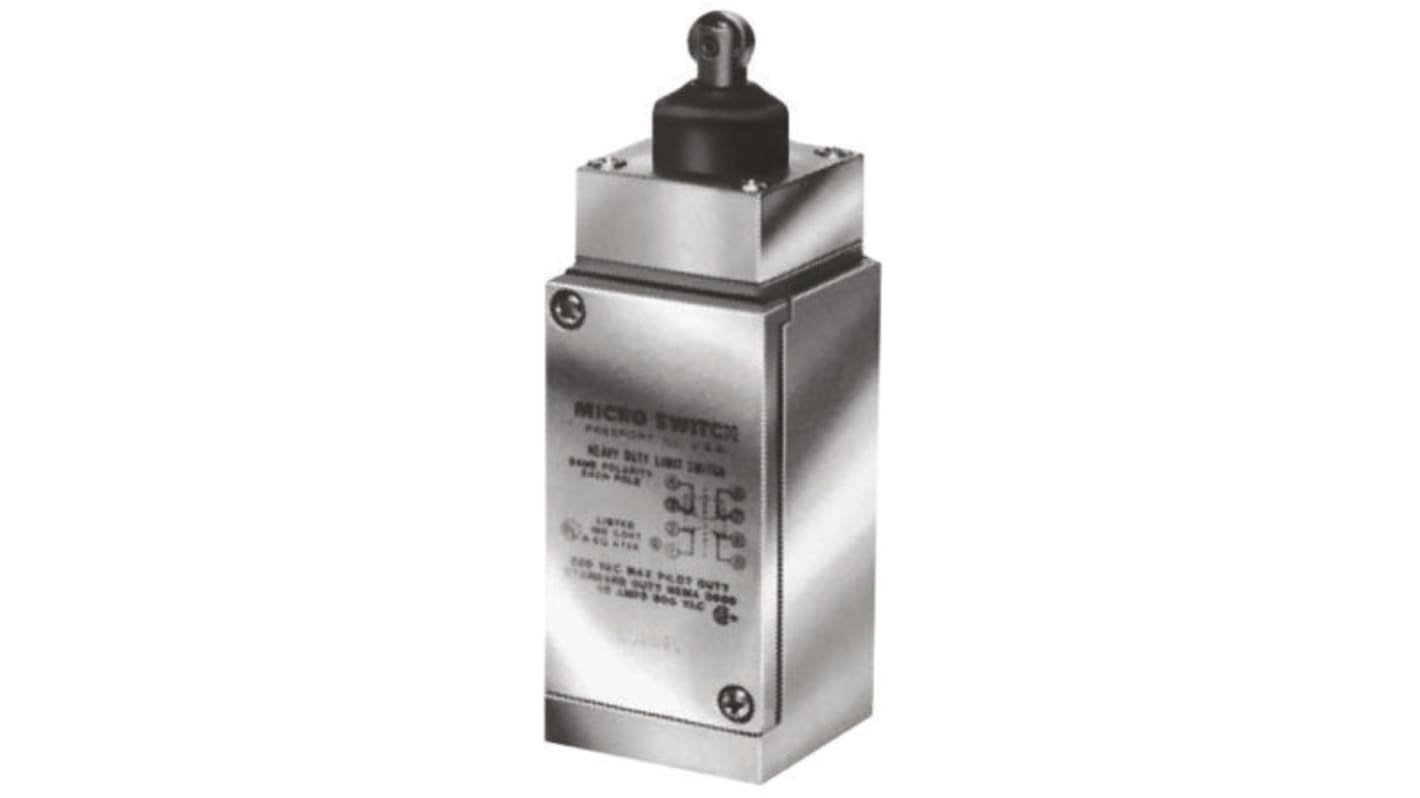 Honeywell HDLS Series Limit Switch, NO/NC, IP67, SPDT, Stainless Steel Housing, 600V ac Max, 10A Max