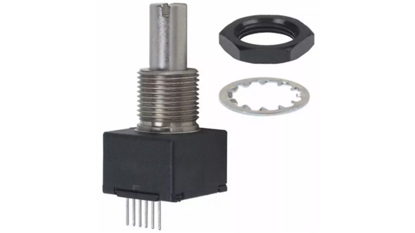 Bourns EM14 Series Optical Incremental Encoder, 64 ppr, Quadrature Signal, Solid Type, 1/4in Shaft