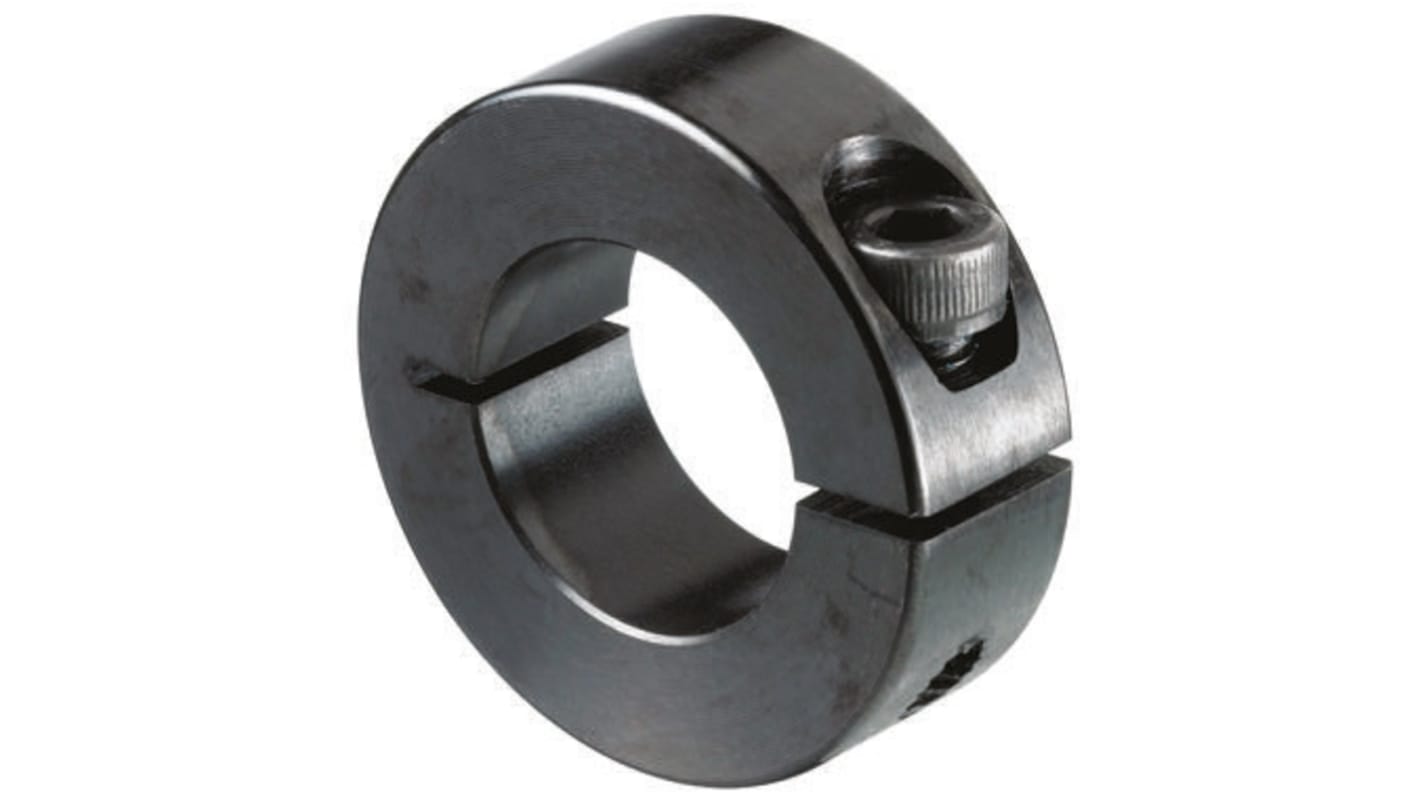 Huco Shaft Collar One Piece Clamp Screw, Bore 14mm, OD 30mm, W 11mm, Steel