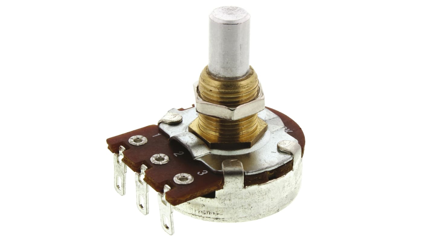 Potentiomètre Rotatif Bourns PDB241-GTR, 250kΩ max, Ø axe 6.35 mm, Montage panneau