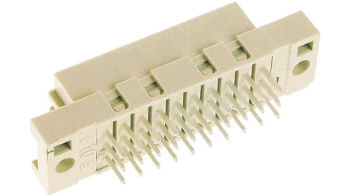 Conector DIN 41612 hembra Harting de 30 contactos, paso 2.54mm, 3 filas, clase C2